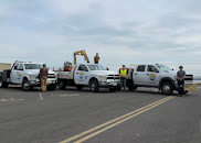 Leatherstocking Services crew and service truck fleet staged on site